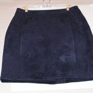 Loft Size 12 Navy Blue Pencil Skirt, in suede-like material